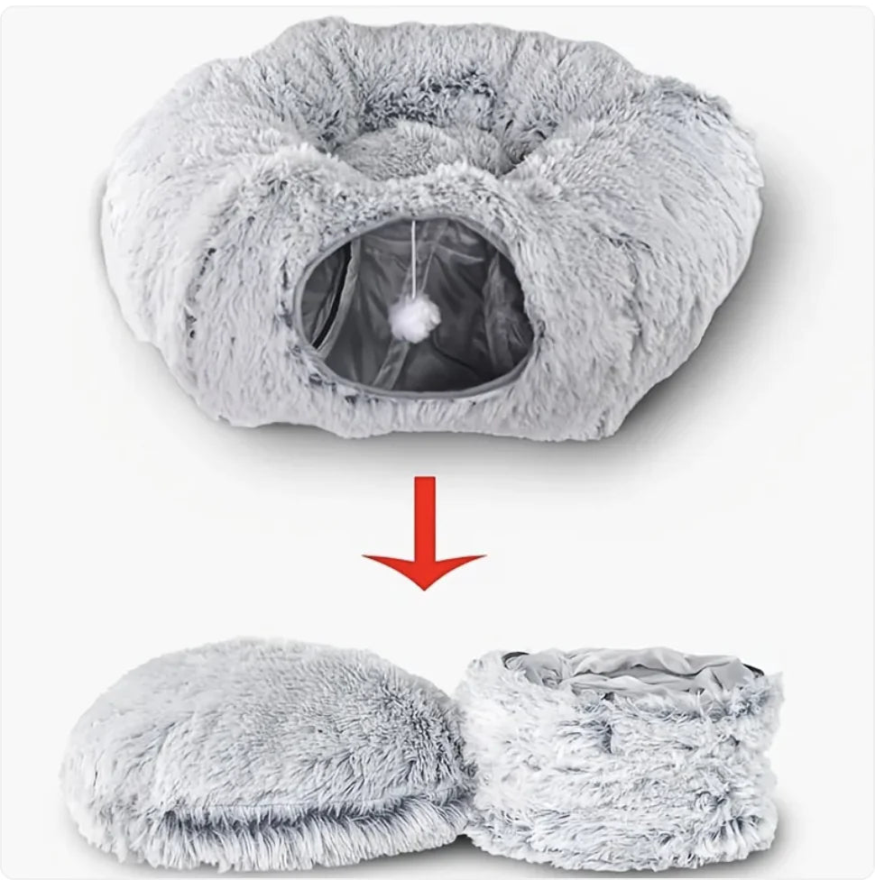 PurrLounge™ Foldable Cat Tunnel & Nest
