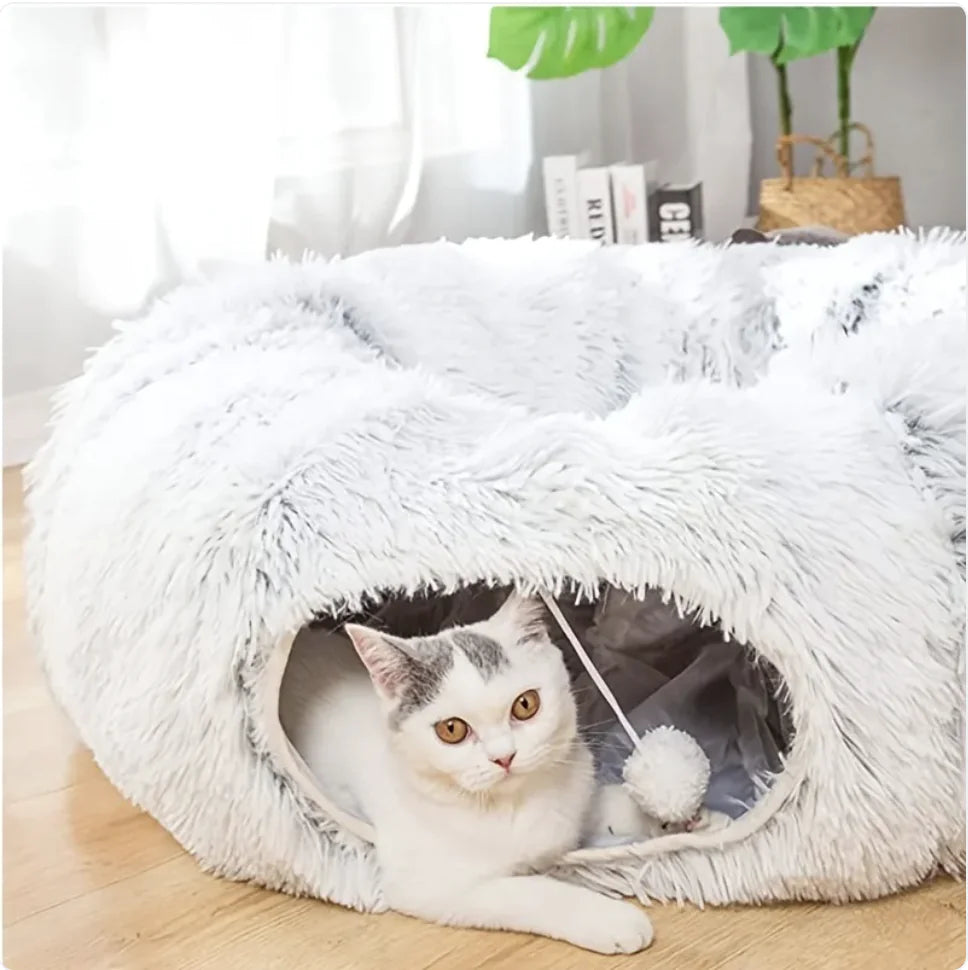 PurrLounge™ Foldable Cat Tunnel & Nest