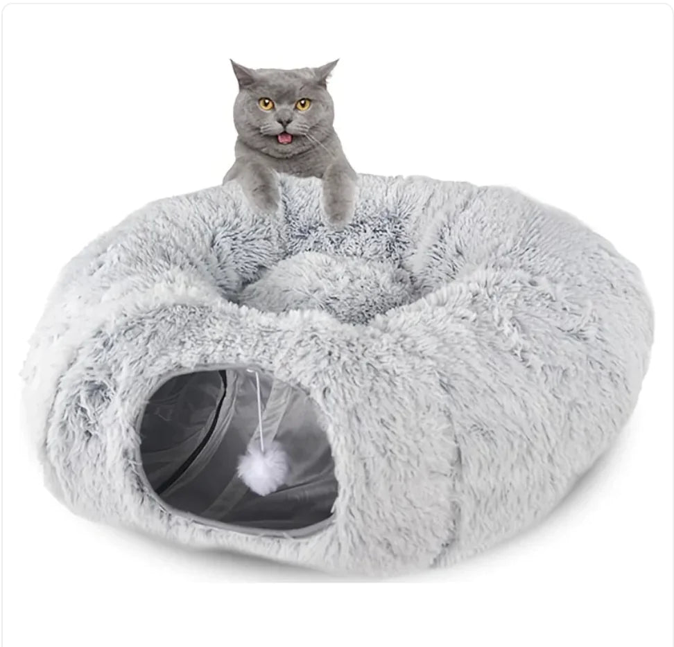 PurrLounge™ Foldable Cat Tunnel & Nest